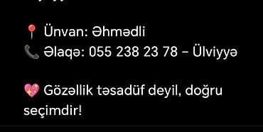 Xidmət: Gözəllik xidmətləri Təsvir: - Peşəkar gözəllik xidməti -