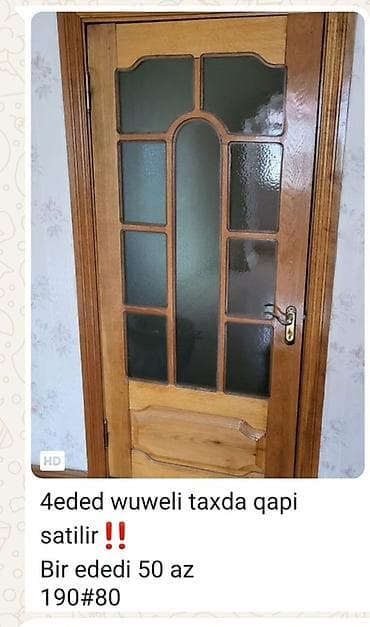 Taxta və plastik qapılar satılır Qapıların 1 ədədi 50