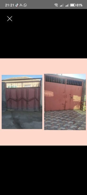 Ev üçün dekor: Dəmir Həyət darvazası, Yana açılan, Mexaniki, Şəbəkə ilə, rəng - Qırmızı, Kredit yoxdur — 1