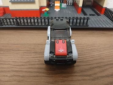oyun alanı: LEGO üslublu konstruksiya seti – həyətli ev və qaraj kompleksi — 3