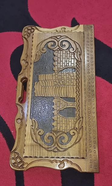 Dəbilqələr: Taxta nərd taxtası – əl işı - Material: yüksək keyfiyyətli bərk ağac — 3