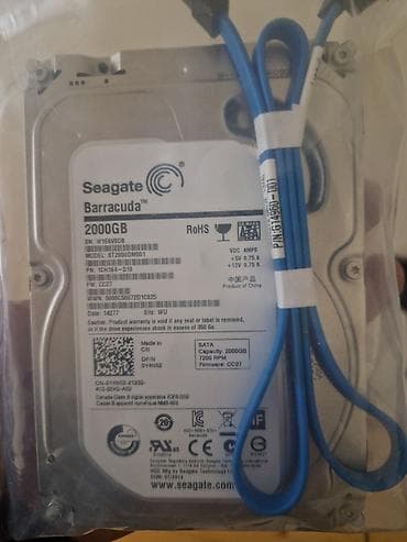 hdd yaddaş: Daxili Sərt disk (HDD) Seagate, 2 TB, 7200 RPM, 3.5" — 2