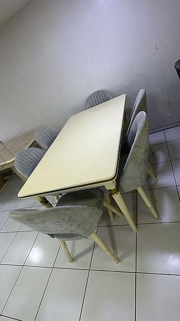 Qonaq otağı üçün, Yeni, Açılan, Dördbucaq masa, 6 stul