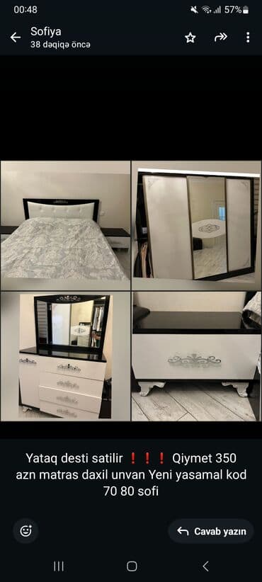 yatax desdi: Təknəfərlik çarpayı — 1