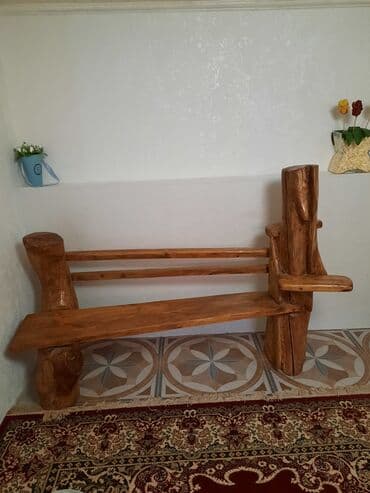 банкетка со спинкой в прихожую: Təbii ağacdan hazırlanmış, əl işi olan bu skamya evinizə, bağçanıza və — 2