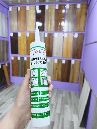 silikon tapancası: Universal silikon mastika – GLOSSY Tətbiq sahələri: - Mətbəx, vanna — 1
