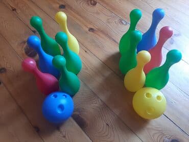 детский игровой набор play doh: Hamısı birlikdə - Bolinq dəsti: 2 ədəd rəngli bolinq topu (barmaq — 1