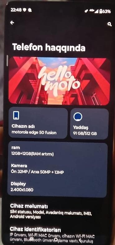 телефон fly cirrus 1: Motorola Edge 50 Fusion, 512 ГБ, Отпечаток пальца — 7