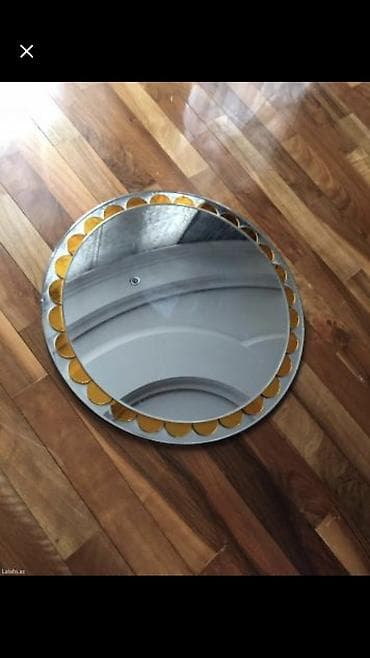 divar ucun dekor: Güzgü Divar üçün, Dairə, Sadə, Naxışlı — 2