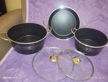 xonça şəkli çəkmək: 3 lt 10 32 sm derin tava 20m qapağı hər ikisinə geden dest ucuz — 2