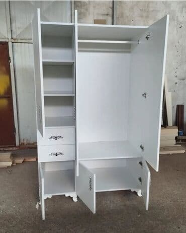 ucuz şkaf: Açılan, 3 qapılı Düz dolab, Qarderob, paltar dolabı — 2
