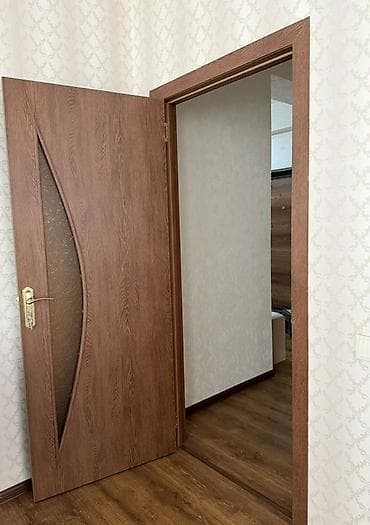 standard qapi olculeri: Daxili otaq qapısı – ağac dəstəkli qəhvəyi dekor - Material: ağac — 2