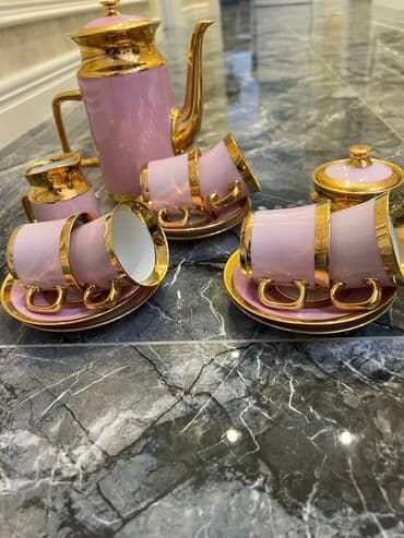 gren kofe qiymeti: Qəhvə dəsti, rəng - Çəhrayı — 5