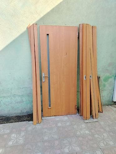 Ağac teksturalı daxili qapı dəsti - Material: MDF/laminat səthli