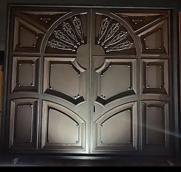 akustik panel: İkiyarpaq metal giriş qapısı - Material: qalın metal konstruksiya — 1