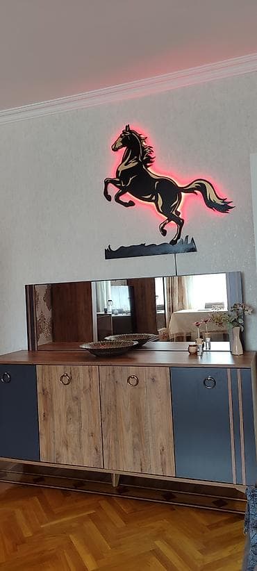 mebel desdi: Qonaq otağı dəsti - Material: ağac teksturalı MDF/LDSP kombinasiya — 1