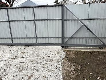 qaz pilite: Dəmir Həyət darvazası, Siyirmə, Mexaniki, Qapı ilə, rəng - Boz, Kredit var — 2