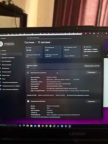 intel i5 notebook: Noutbuk ela veziyetdedir, cuzi bir cizix var. SSD 1TB GPU: RTX 3070 8 — 3