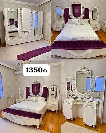 islenmis yataqlar: Endirim olundu 🛑🛑Yataq dəsti satılır 1350₼. Matrası var.Ünvan Saray — 1
