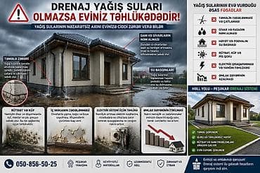 kafel usta: Xidmət: Ev təmiri, drenaj və yağış suları xətləri Təsvir: - Yağış — 1