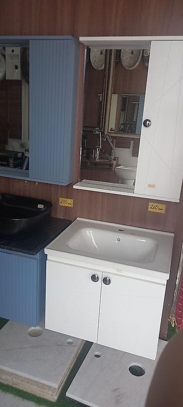 asma unitazlar: Məhsul: Hamam üçün lavabo dəsti və güzgülü asma şkaf - Aşağı şkaf — 1