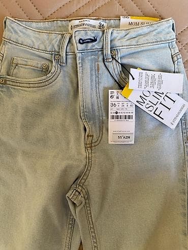 bagi şalvar: Cinslər, Stradivarius, S, rəng - Mavi — 1