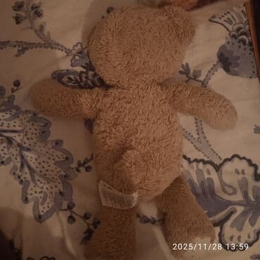 yumşaq konstruktorlar: Yumşaq oyuncaq ayı - Rəng: açıq qəhvəyi/bej - Material: yumşaq plyuş — 3