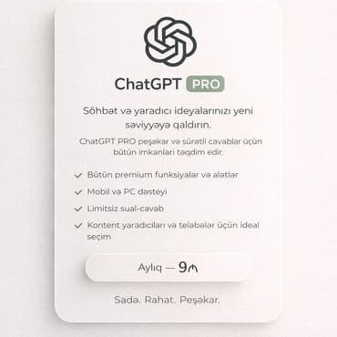 Subaru: ChatGPT PRO Söhbət və yaradıcı ideyalarınızı yeni səviyyəyə qaldırın — 1