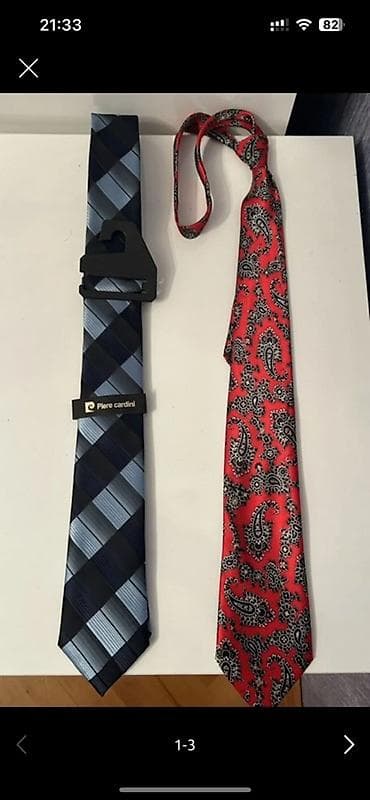 Qalstuk, Pierre Cardin, rəng - Qırmızı