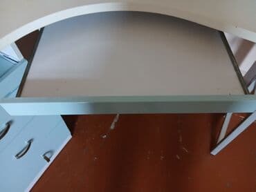 письменный стол с полками: Компьютерный стол, Нераскладной, Дерево, Прямоугольный стол — 1