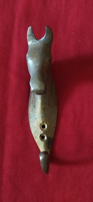 Asılqanlar: Bürünc at başı divar asqısı - Material: bərk bürünc/metal ərinti - — 1