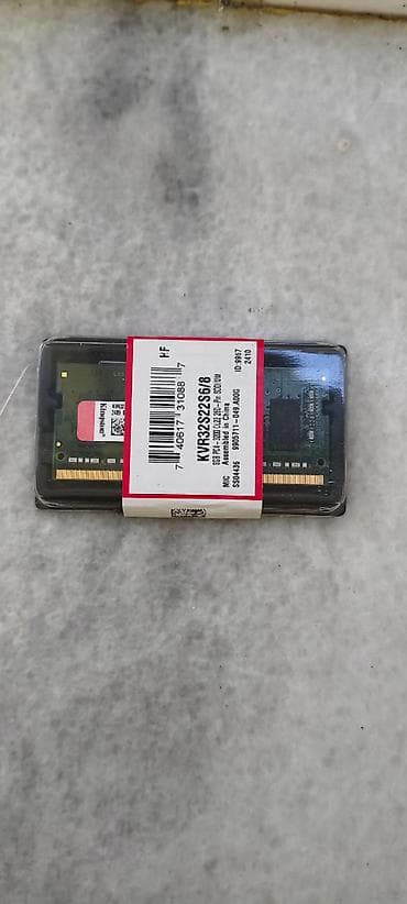 mini pirinter: Kingston ValueRAM laptop yaddaşı - Model: KVR32S22S6/8 - Tutum: 8 GB — 2