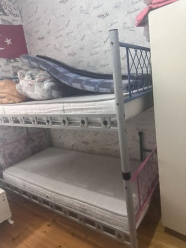 hava doseyi: Oğlan və qız üçün, Çarpayı, Matras ilə, Siyirməsiz, Dəmir — 1