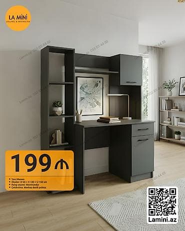 Yazı masası – modul tipli iş guşəsi - Ölçülər: D 50 x H 180 x U 150