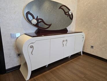 masa dəst: Qonaq otağı üçün, İşlənmiş, Açılmayan, Dördbucaq masa, 6 stul — 1