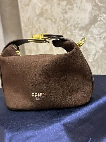 Другие комплектующие: Fendi Roma çiyin/əl çantası - Material: yumşaq süet (çəhrayı-qəhvəyi — 4