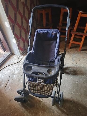 cybex balios s lux: Uşaq arabası – RAMBO markası - Rəng: tünd göy, xallı parça detalları — 2