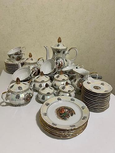 versace servis: Nahar dəsti, rəng - Qızılı, Farfor, Almaniya — 1