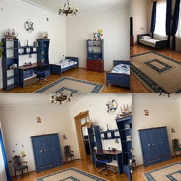 uşaq şkafi: Oğlan və qız üçün, 2 təknəfərlik çarpayı, Yazı masası, Dolab — 1