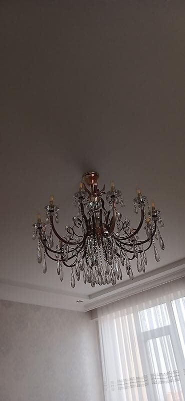 Çılçıraq, 10 və daha çox lampa, Xrustal