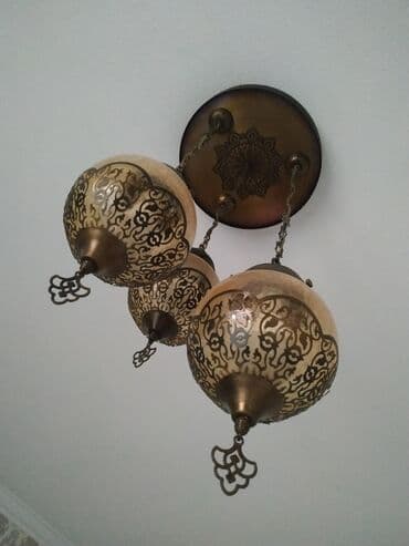 zal ucun lusturlar: Çılçıraq, 3 lampa, Metal — 1