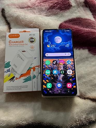 samsung galaxy not 10 plus: Samsung Galaxy A71 5G, 128 GB, rəng - Qara, Barmaq izi, Face ID — 1