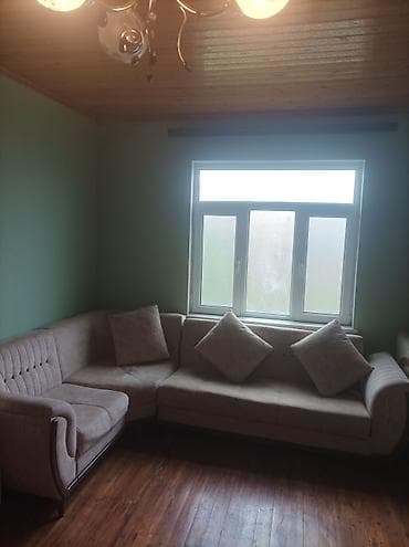 qonaq mebel dəstləri: Qonaq otağı mebel dəsti - Künc divan: L formalı, bej rəngdə, yumşaq — 1