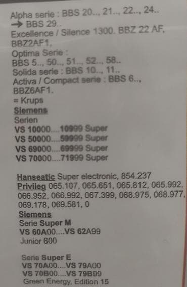 zenit e: Siemens brendinin Tozsoran üçün toz torbası Uyğun modeller karopkanin — 3