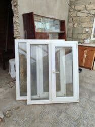 защелка для москитной сетки: Plastik pəncərə blokları - Material: PVC profil, ağ rəng - Şüşə — 1