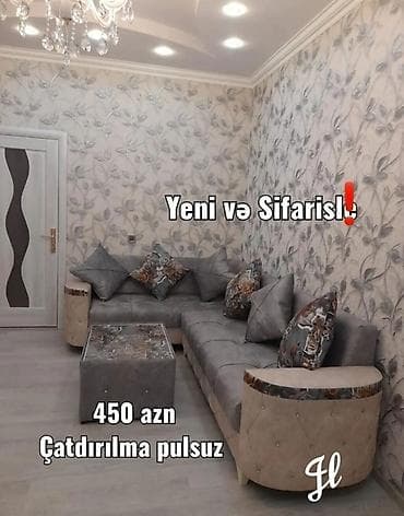 Künc divan dəsti – “Yeni və Sifarişlə” - Rəng: boz-qəhvəyi tonlarda lalafo.az -da Künc divan dəsti – “Yeni və Sifarişlə” - Rəng: boz-qəhvəyi tonlarda