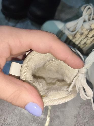 Krossovkalar: Uşaq üçün yüksəkboğaz idman ayaqqabısı Ölçü: 23 - Rəng: krem/daş bej — 4