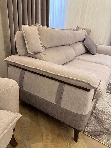 Divan və kreslo dəstləri: Klassik divan, 2 kreslo, Bazasız, Açılmayan — 1