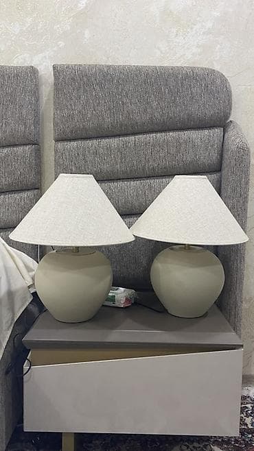 İkili masaüstü gecə lampası dəsti - Üslub: Minimalist və müasir. Enli