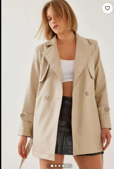 Brilliance: Bej rəngli qadın trençkot.60 azna alınıb 40 azna satılır.Ölçü dar — 1
